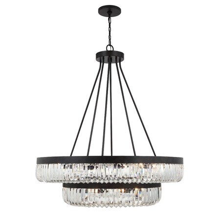 Crystorama Alister 26 Light Charcoal Bronze Chandelier ALI-B2026-CZ